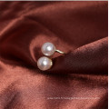 Dubaï New Model Weeding Ring Double Pearl Design Gold Rings For Girls